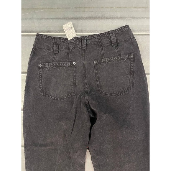 We The Free Free People Supersonic Slim Pants Womens 6 Black Faded Wash Cropped - Picture 6 of 13